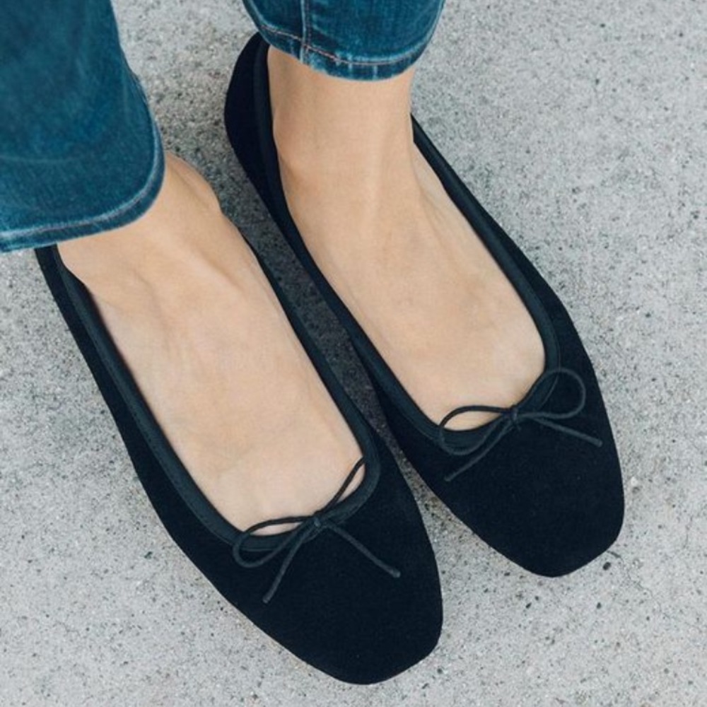 NWOT Soludos black suede ballet flat size 9 Anthropologie